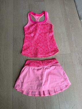 Ivivva by lululemon / girls 2-piece tennis outfit / tank & skirt / size 10-12